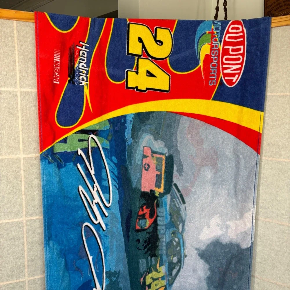 McArthur Jeff Gordon NASCAR Beach Towel 28x56 Blue DuPont‎ #24 Hendrick Racing